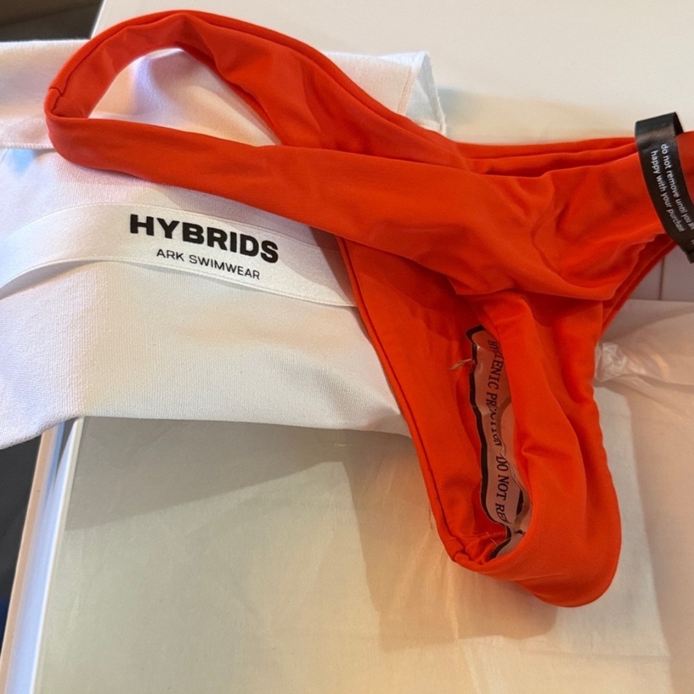 NWT Ark Swimwear Orange/Tangerine Bikini Top & Bottom M - Picture 2 of 11